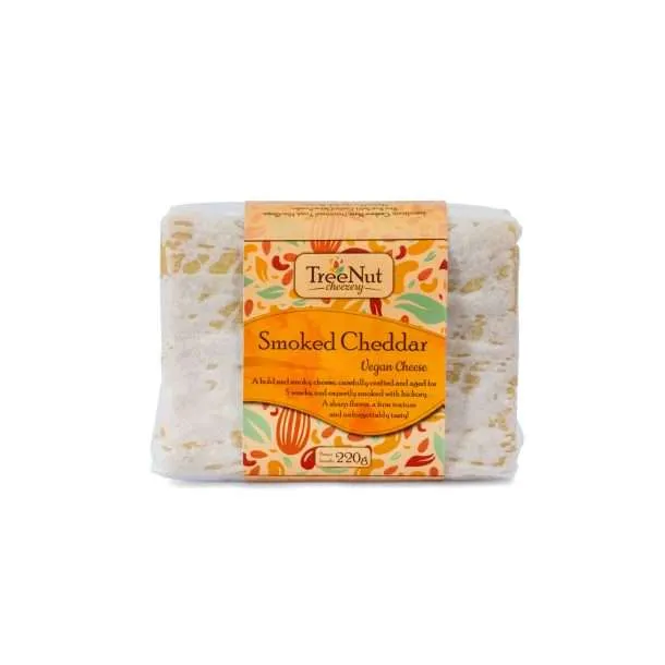 Vegan Smoked Cheddar from Treenut Cheezery