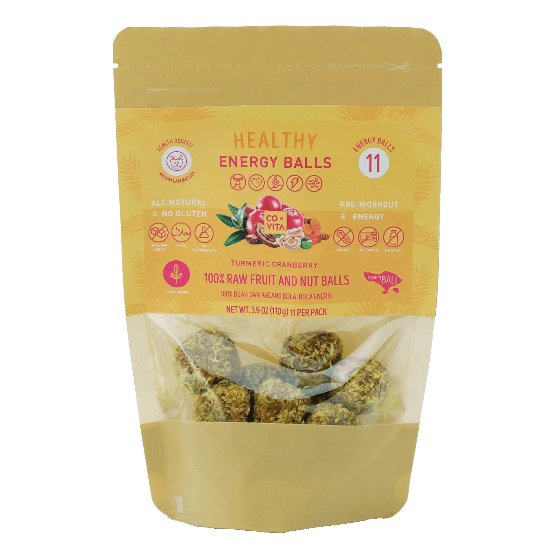 Energy Balls Coconut Berry Turmeric