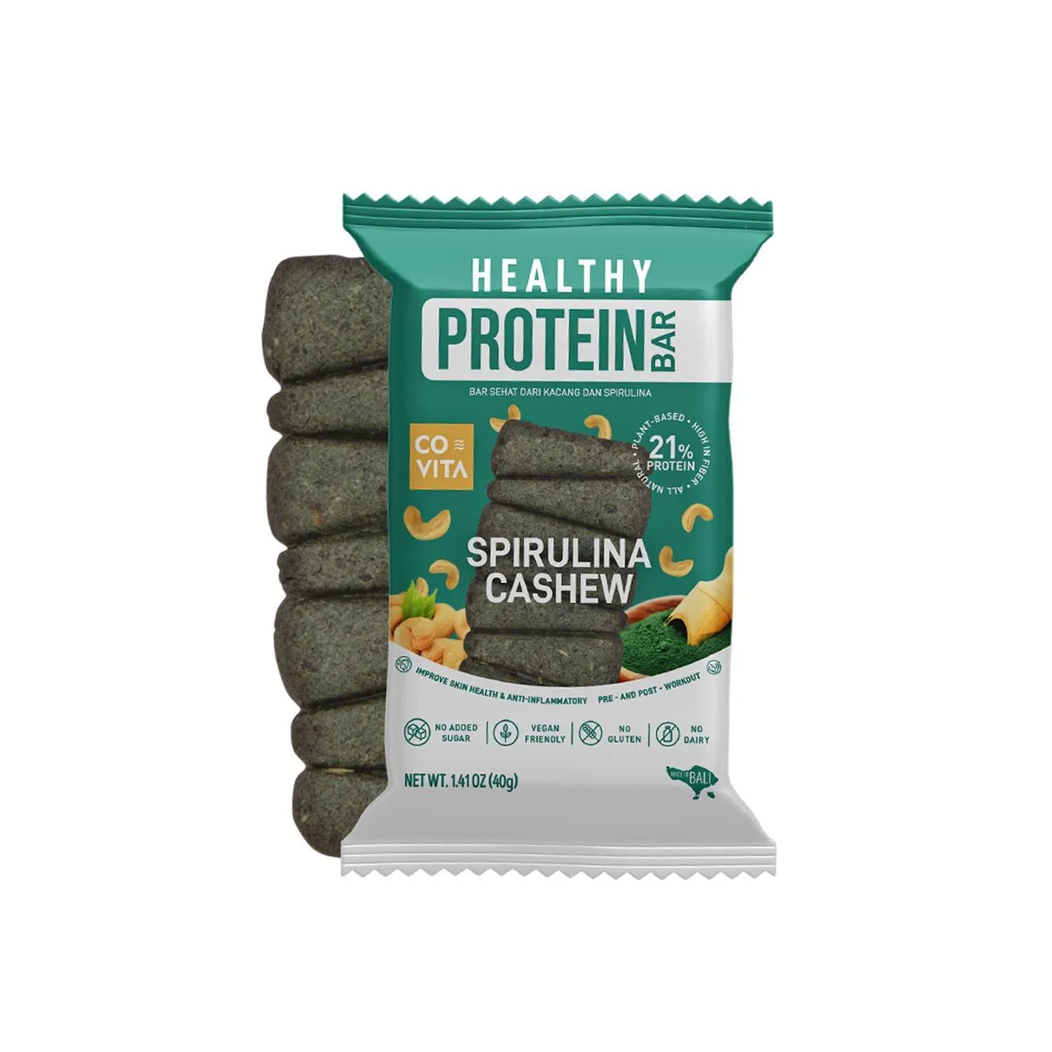 CVT Protein Bar Spirulina Cashew 40 g
