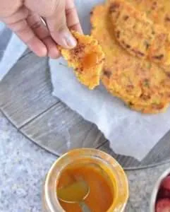 healthy red rice flour paratha