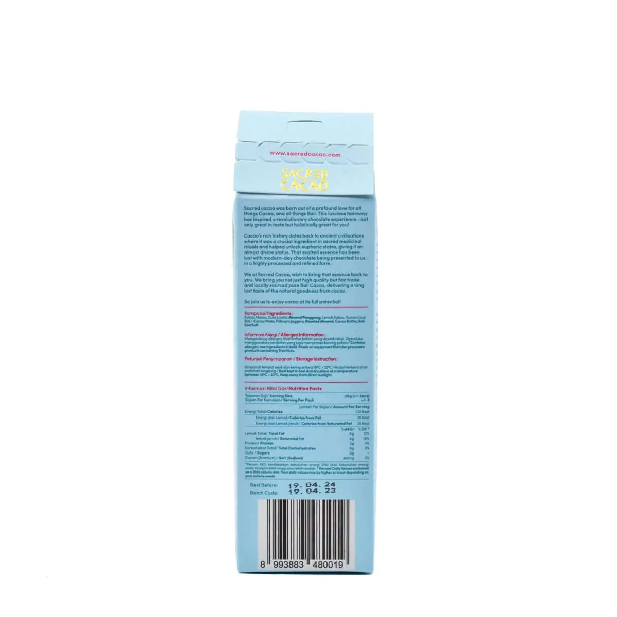 Almond and Seasalt Chocolate from Sacred Cacao