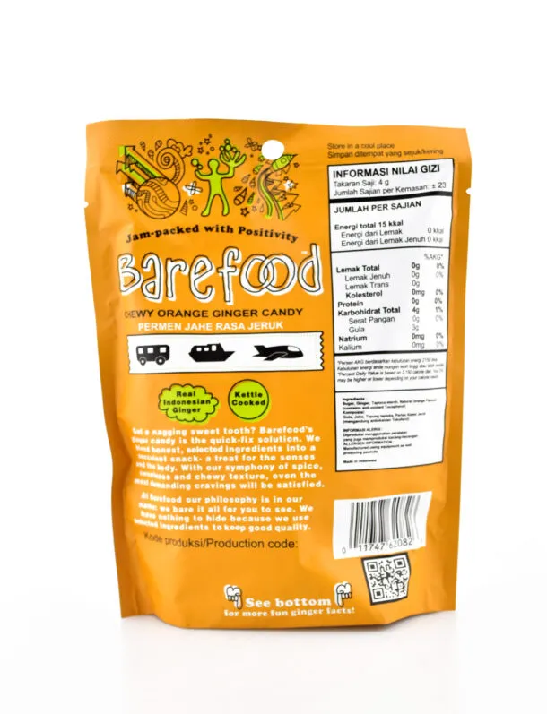 BRF Chewy Orange Ginger Candy 90g