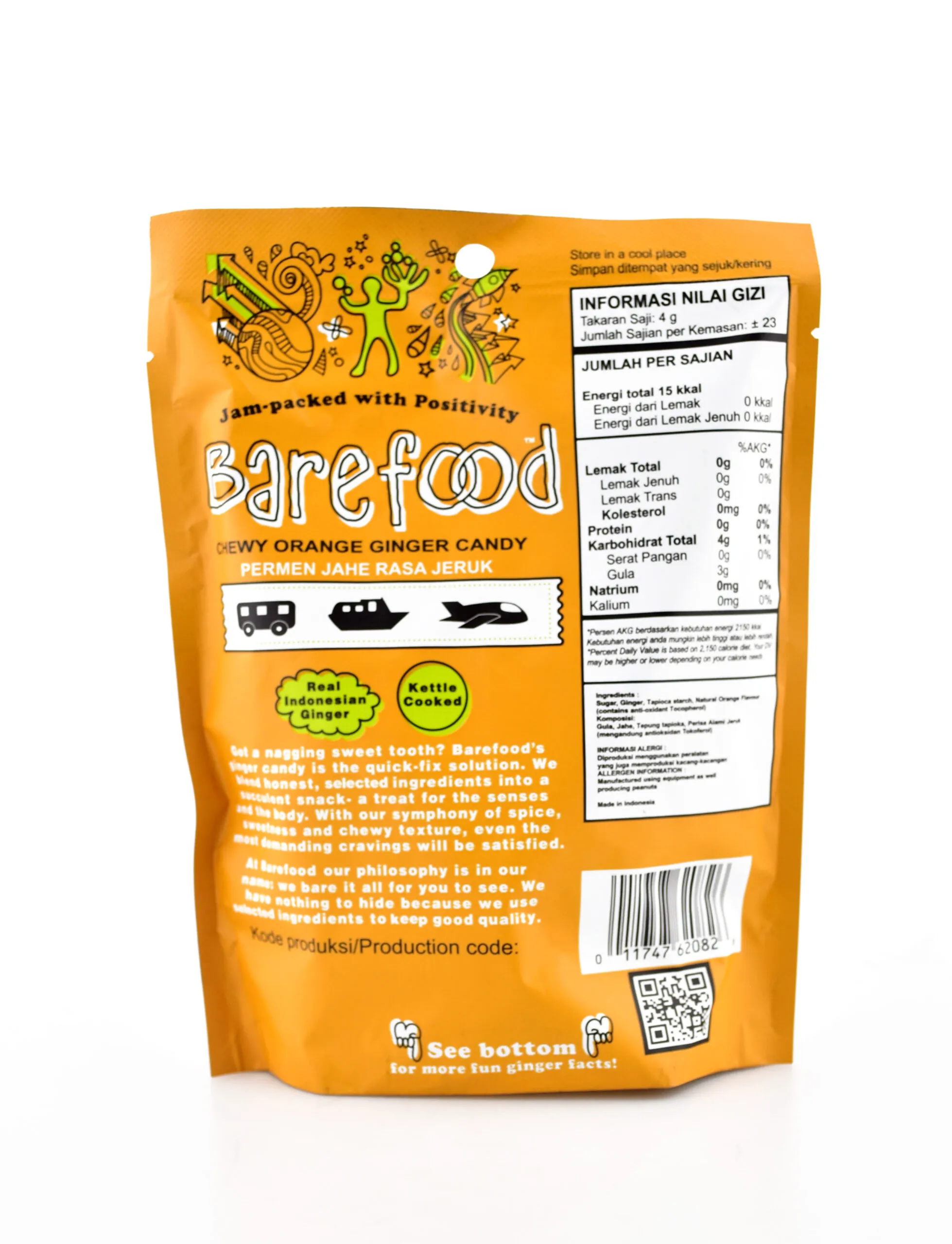 BRF Chewy Orange Ginger Candy 90g - Image 2